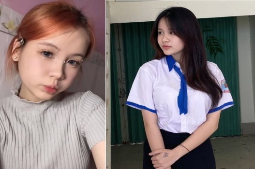 Nữ sinh xinh xắn tận hưởng thời gian tình cảm đầy cảm xúc